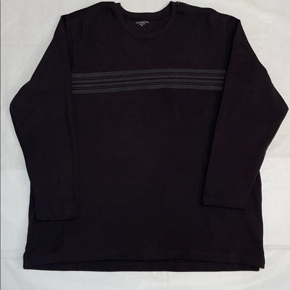 Men's Crew Neck Covington Black Pull Over Sweater
